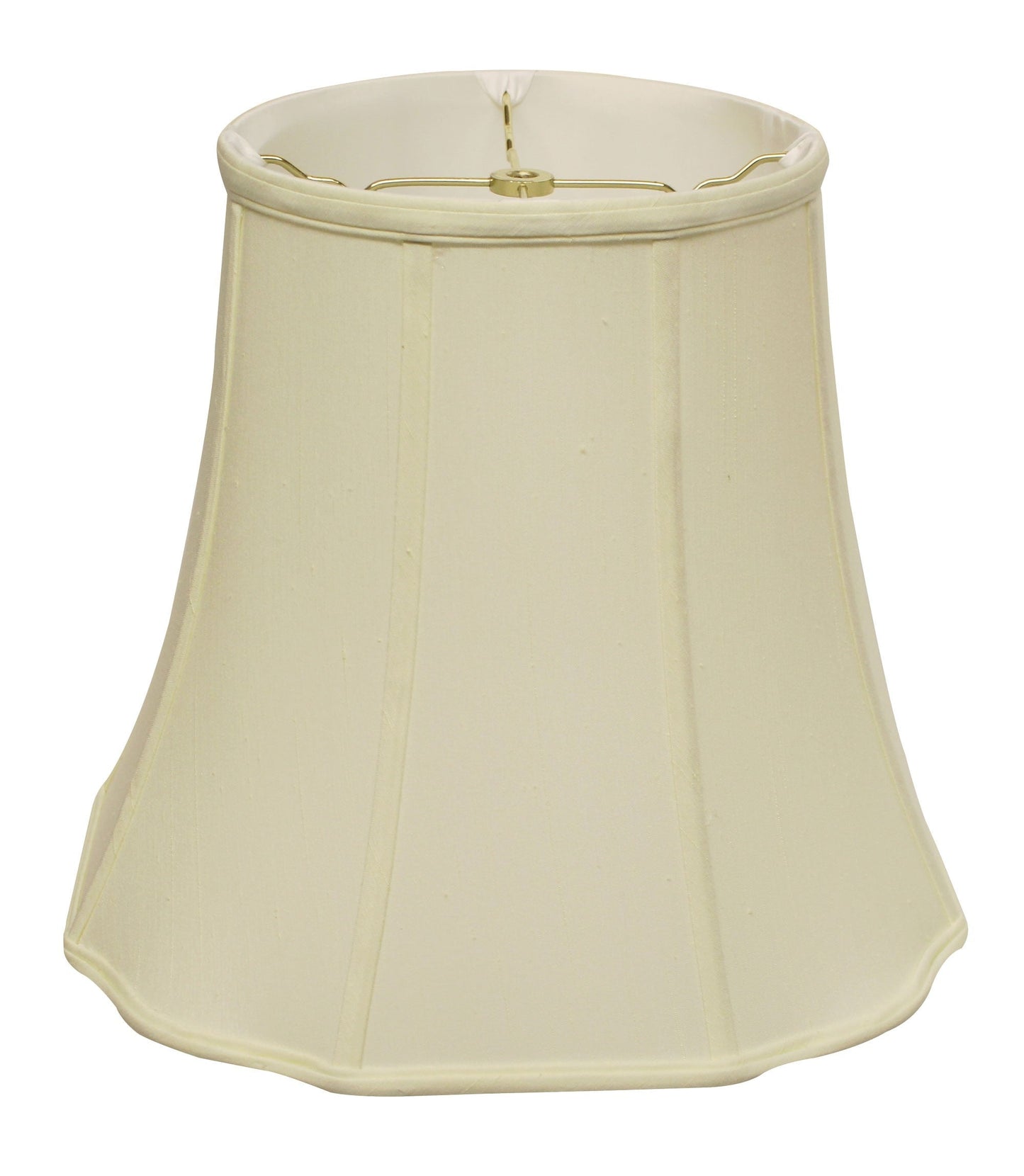 HomeRoots 14" Premium Octagon Monay Shantung Lampshade in Ivory Finish