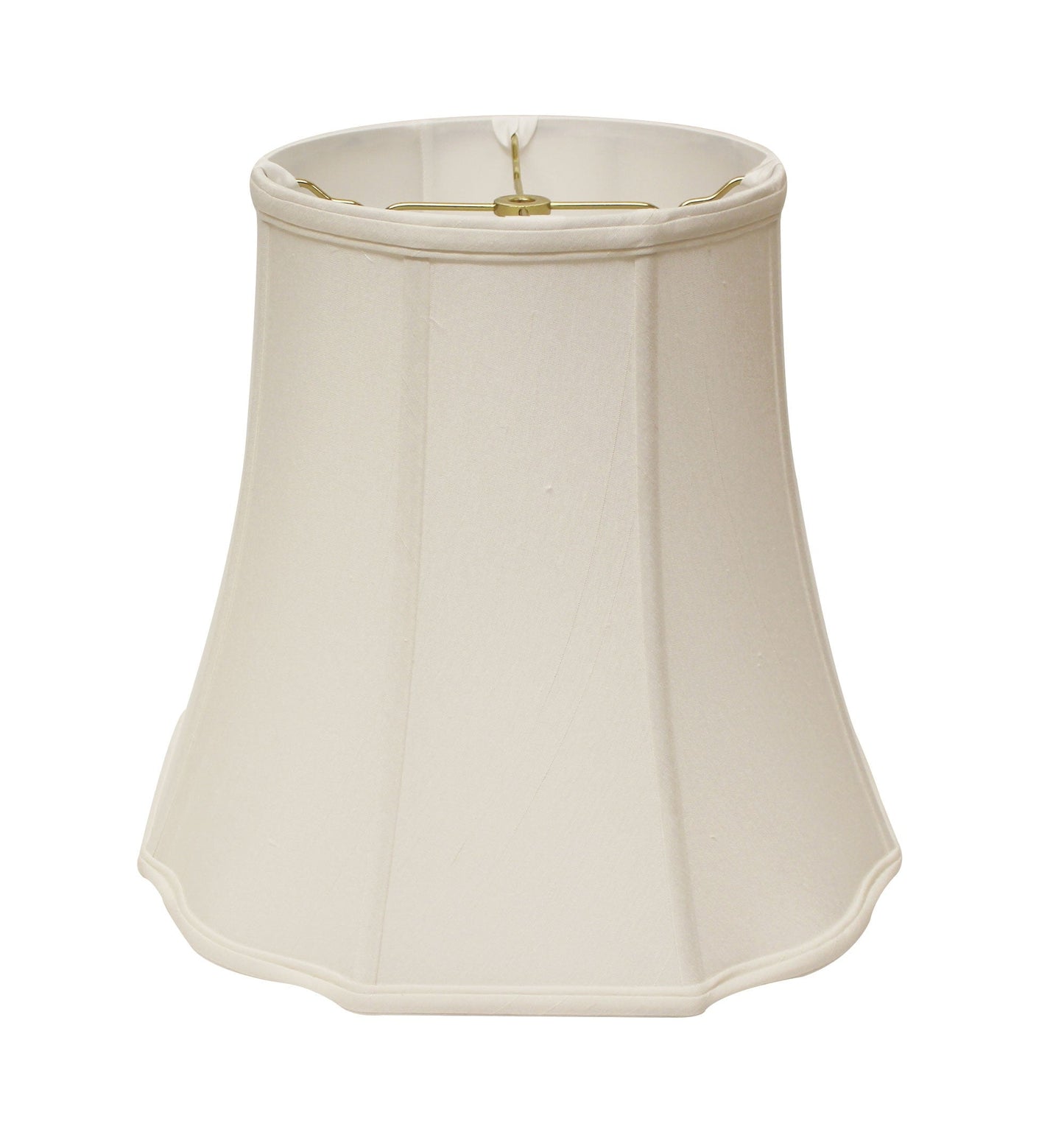 HomeRoots 14" Premium Octagon Monay Shantung Lampshade in White Finish