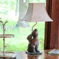 HomeRoots 14" Premium Square Bell Slanted Linen Lampshade in Light Wheat Finish