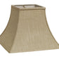 HomeRoots 14" Premium Square Bell Slanted Linen Lampshade in Light Wheat Finish