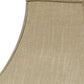 HomeRoots 14" Premium Square Bell Slanted Linen Lampshade in Light Wheat Finish