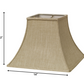 HomeRoots 14" Premium Square Bell Slanted Linen Lampshade in Light Wheat Finish