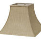 HomeRoots 14" Premium Square Bell Slanted Linen Lampshade in Light Wheat Finish