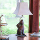 HomeRoots 14" Premium Square Bell Slanted Linen Lampshade in White Finish