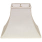 HomeRoots 14" Premium Square Bell Slanted Linen Lampshade in White Finish