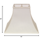 HomeRoots 14" Premium Square Bell Slanted Linen Lampshade in White Finish
