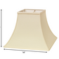 HomeRoots 14" Premium Square Bell Slanted No Slub Lampshade in Ivory Finish