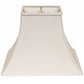 HomeRoots 14" Premium Square Bell Slanted No Slub Lampshade in White Finish
