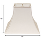 HomeRoots 14" Premium Square Bell Slanted No Slub Lampshade in White Finish