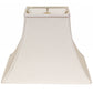 HomeRoots 14" Premium Square Bell Slanted No Slub Lampshade in White Finish