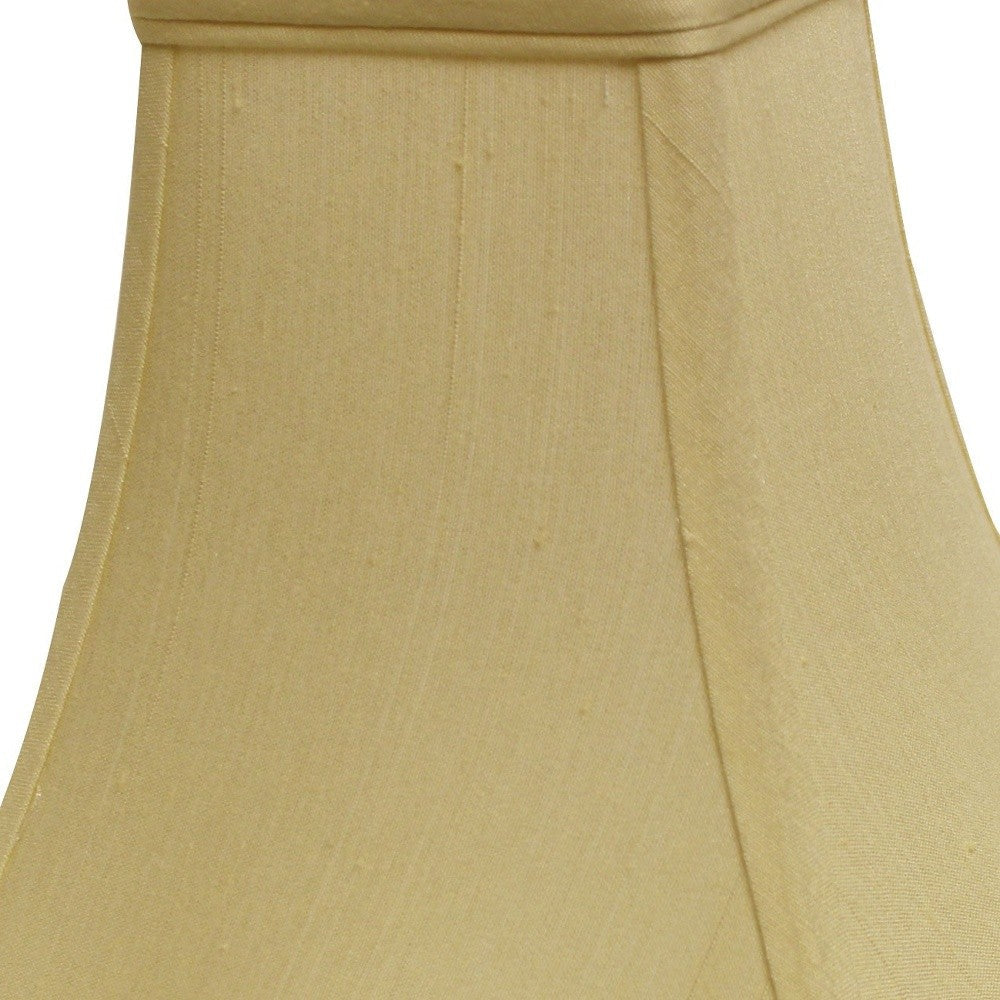 HomeRoots 14" Premium Square Monay Shantung Lampshade in Antique White Finish