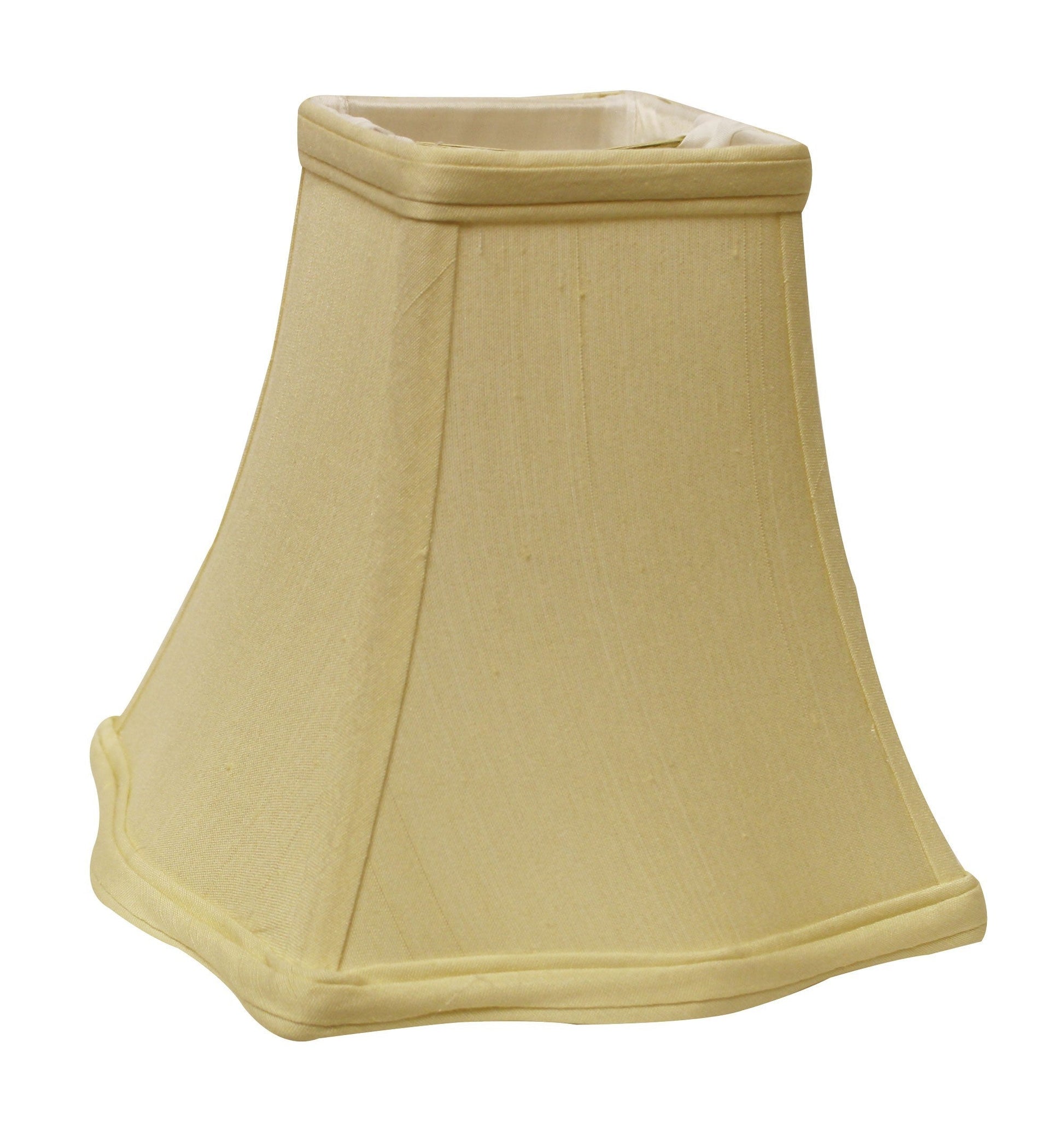 HomeRoots 14" Premium Square Monay Shantung Lampshade in Antique White Finish