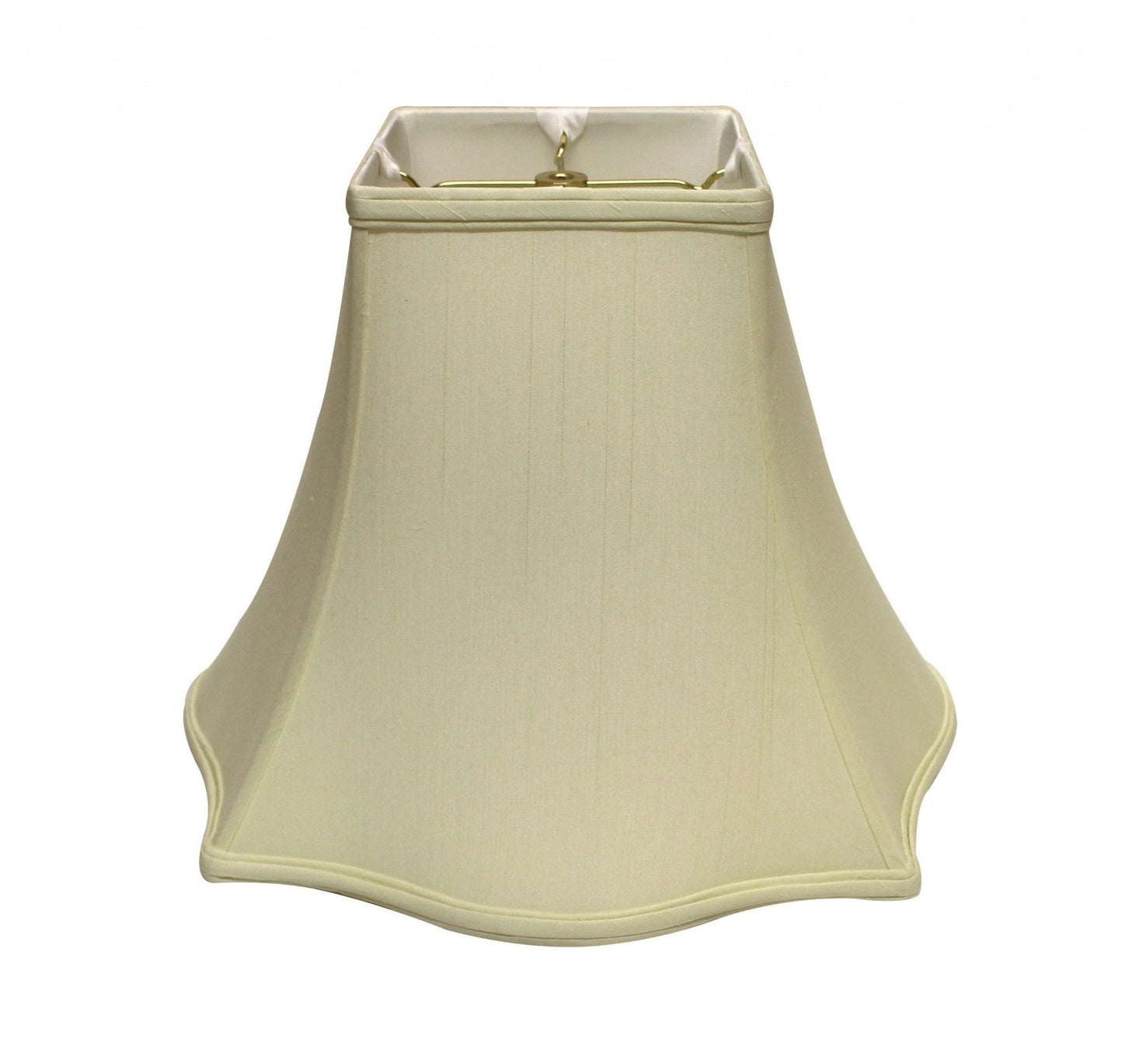 HomeRoots 14" Premium Square Monay Shantung Lampshade in Ivory Finish