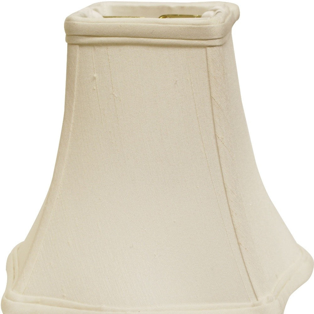 HomeRoots 14" Premium Square Monay Shantung Lampshade in White Finish