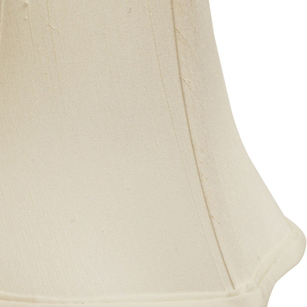 HomeRoots 14" Premium Square Monay Shantung Lampshade in White Finish