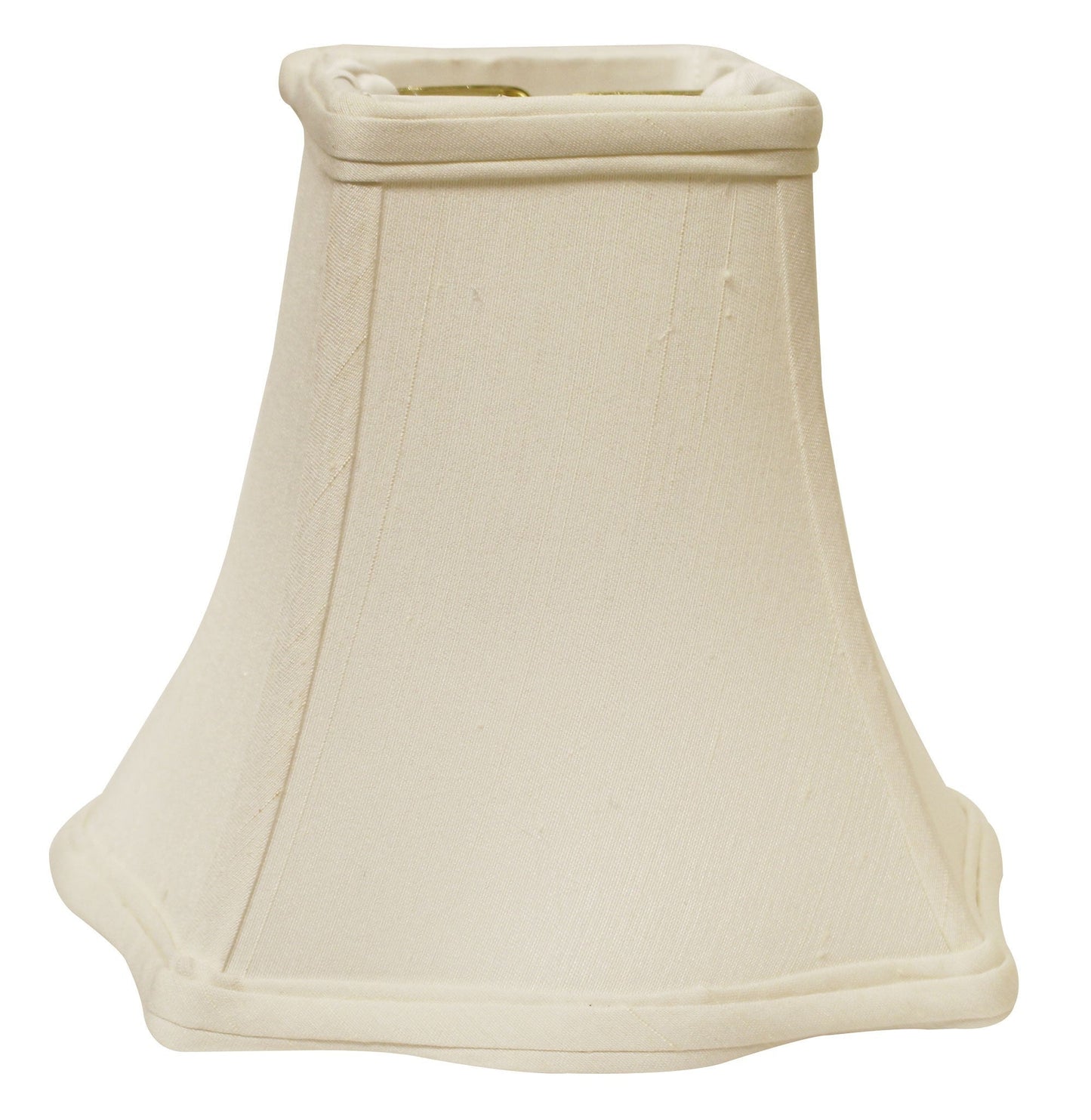 HomeRoots 14" Premium Square Monay Shantung Lampshade in White Finish