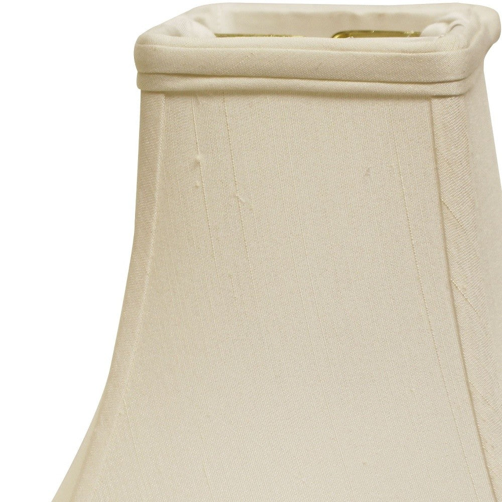 HomeRoots 14" Premium Square Monay Shantung Lampshade in White Finish