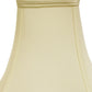 HomeRoots 14" Premium Square No Slub Lampshade in Ivory Finish