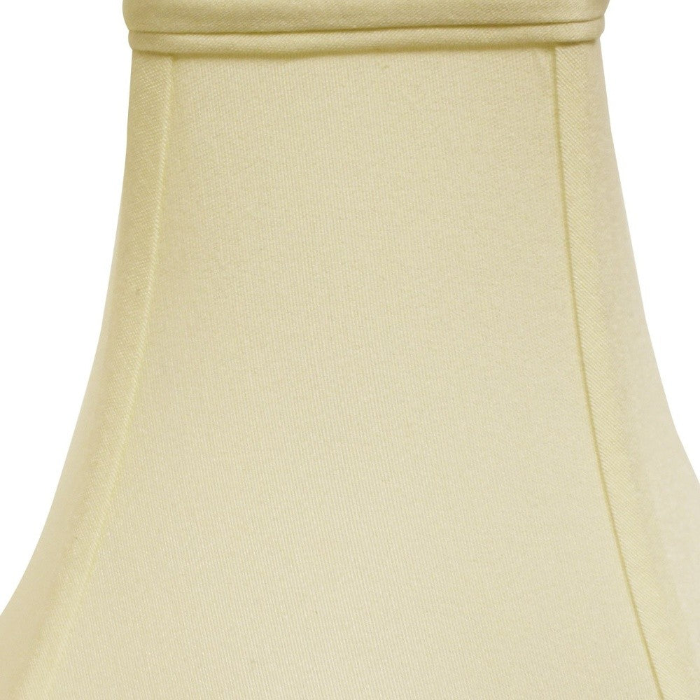 HomeRoots 14" Premium Square No Slub Lampshade in Ivory Finish