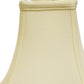 HomeRoots 14" Premium Square No Slub Lampshade in Ivory Finish