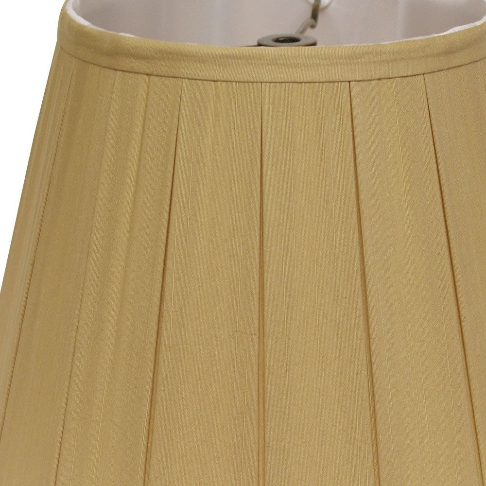 HomeRoots 14" Primrose Slanted Crimped Box Shantung Lampshade