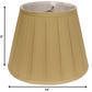 HomeRoots 14" Primrose Slanted Crimped Box Shantung Lampshade