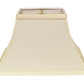 HomeRoots 14" Rectangle Bell No Slub Lampshade in Ivory Finish