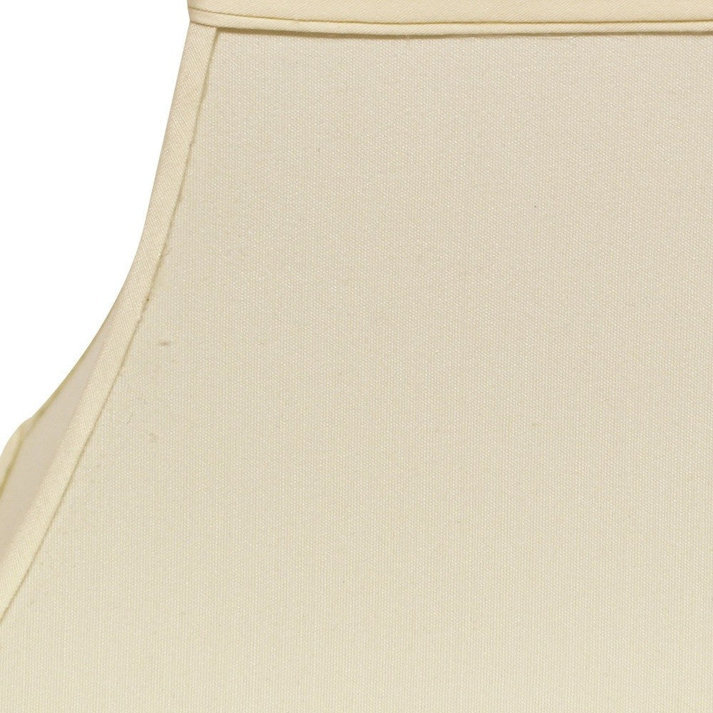 HomeRoots 14" Rectangle Bell No Slub Lampshade in Ivory Finish