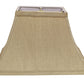 HomeRoots 14" Rectangle Bell No Slub Lampshade in Pale Brown Finish