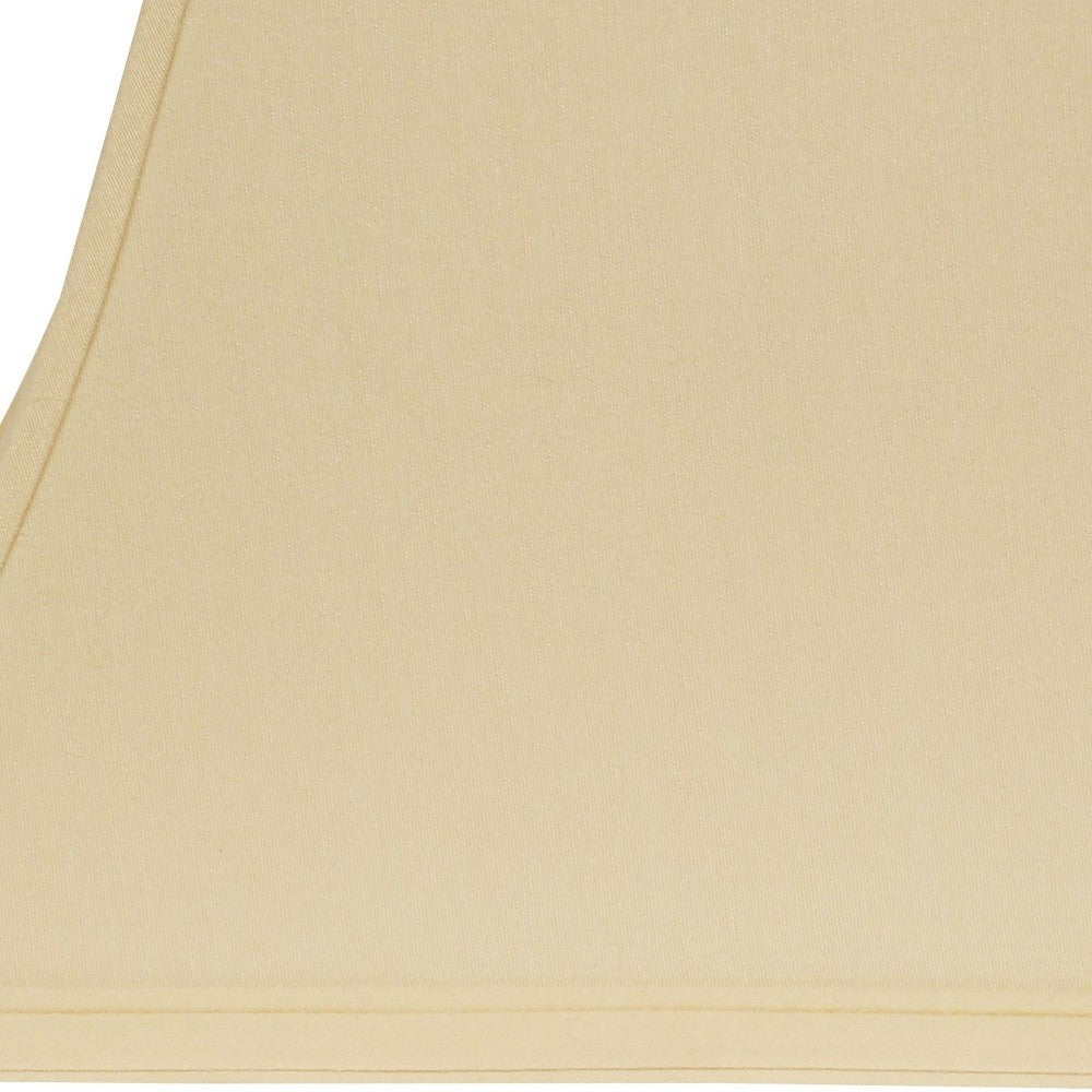 HomeRoots 14" Rectangle Bell No Slub Lampshade in Slate Grey Finish