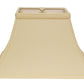 HomeRoots 14" Rectangle Bell No Slub Lampshade in Slate Grey Finish