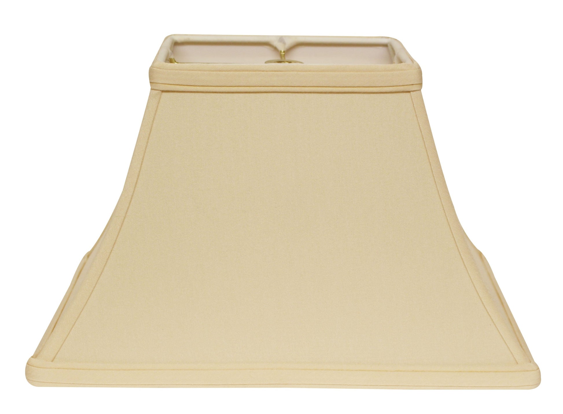 HomeRoots 14" Rectangle Bell No Slub Lampshade in Slate Grey Finish