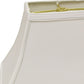 HomeRoots 14" Rectangle Bell No Slub Lampshade in White Finish