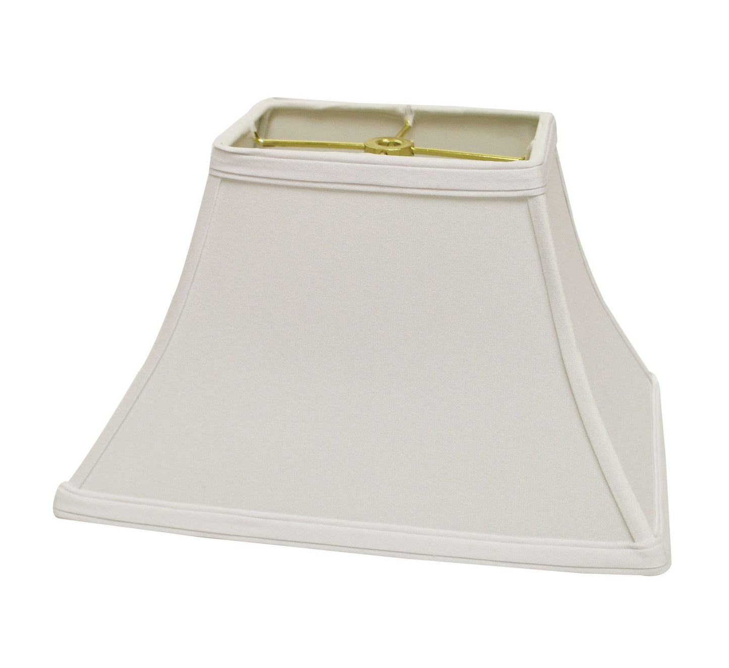 HomeRoots 14" Rectangle Bell No Slub Lampshade in White Finish