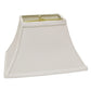 HomeRoots 14" Rectangle Bell No Slub Lampshade in White Finish