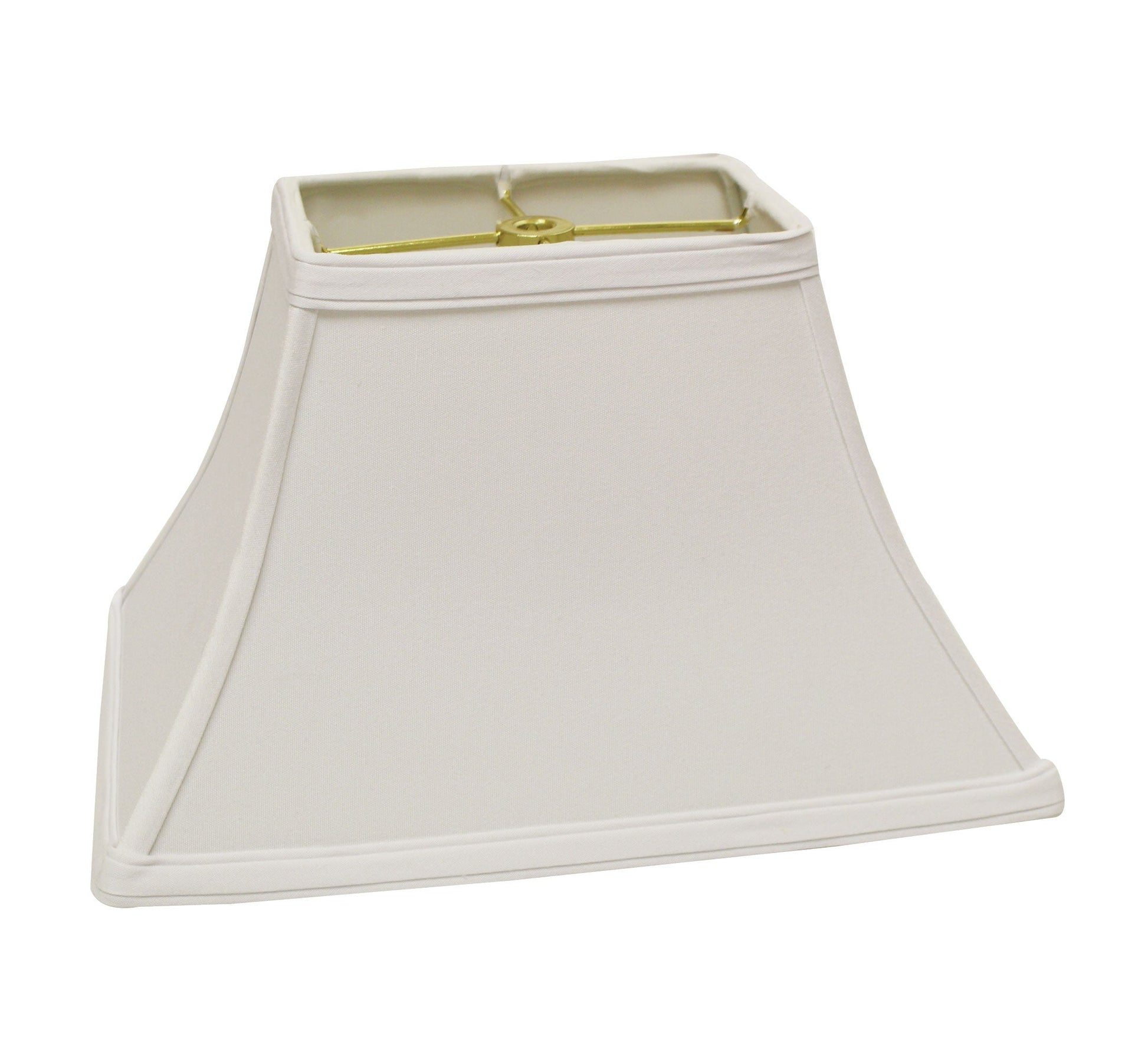 HomeRoots 14" Rectangle Bell No Slub Lampshade in White Finish