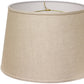 HomeRoots 14" Rounded Empire Slanted Linen Lampshade in Dark Wheat Finish