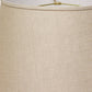 HomeRoots 14" Rounded Empire Slanted Linen Lampshade in Dark Wheat Finish