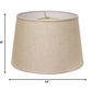 HomeRoots 14" Rounded Empire Slanted Linen Lampshade in Dark Wheat Finish