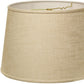 HomeRoots 14" Rounded Empire Slanted Linen Lampshade in Light Wheat Finish