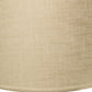 HomeRoots 14" Rounded Empire Slanted Linen Lampshade in Light Wheat Finish