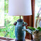 HomeRoots 14" Rounded Empire Slanted Linen Lampshade in White Finish