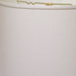HomeRoots 14" Rounded Empire Slanted Linen Lampshade in White Finish