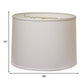 HomeRoots 14" Rounded Empire Slanted Linen Lampshade in White Finish