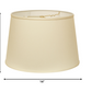HomeRoots 14" Rounded Empire Slanted No Slub Lampshade in Ivory Finish