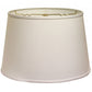 HomeRoots 14" Rounded Empire Slanted No Slub Lampshade in White Finish