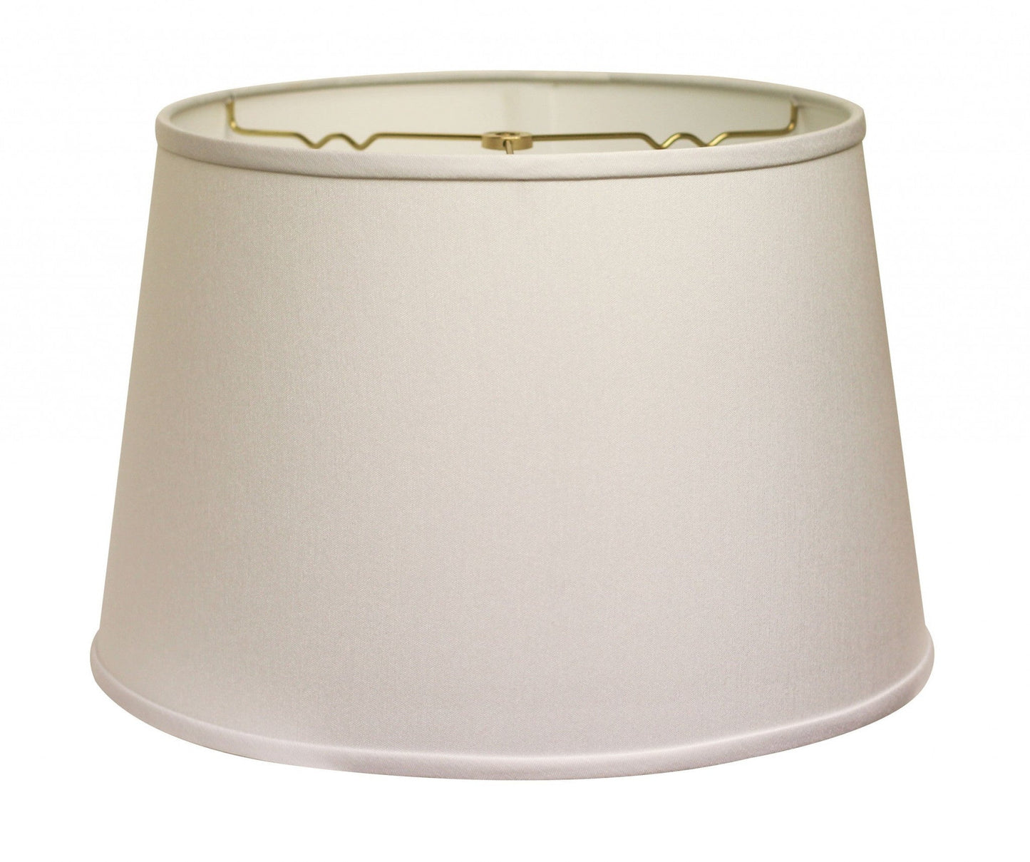 HomeRoots 14" Rounded Empire Slanted No Slub Lampshade in White Finish