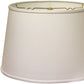 HomeRoots 14" Rounded Empire Slanted No Slub Lampshade in White Finish