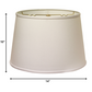 HomeRoots 14" Rounded Empire Slanted No Slub Lampshade in White Finish