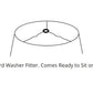 HomeRoots 14" Rounded Empire Slanted No Slub Lampshade in White Finish